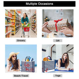 Blue Stripe Tote Bags