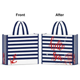 Blue Stripe Tote Bags