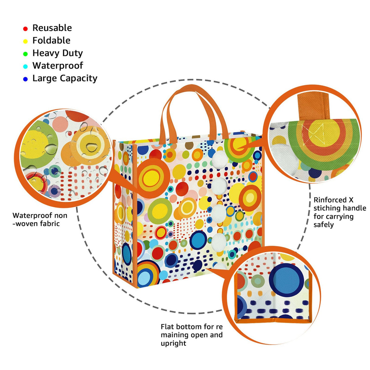 Colorful Pots Tote Bags