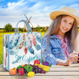 Watercolor Feather Tote Bags