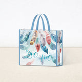 Watercolor Feather Tote Bags