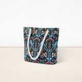 Geometric Pattern Canvas Beach Bags