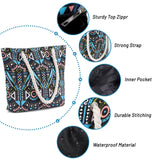 Geometric Pattern Canvas Beach Bags