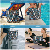 Geometric Pattern Canvas Beach Bags