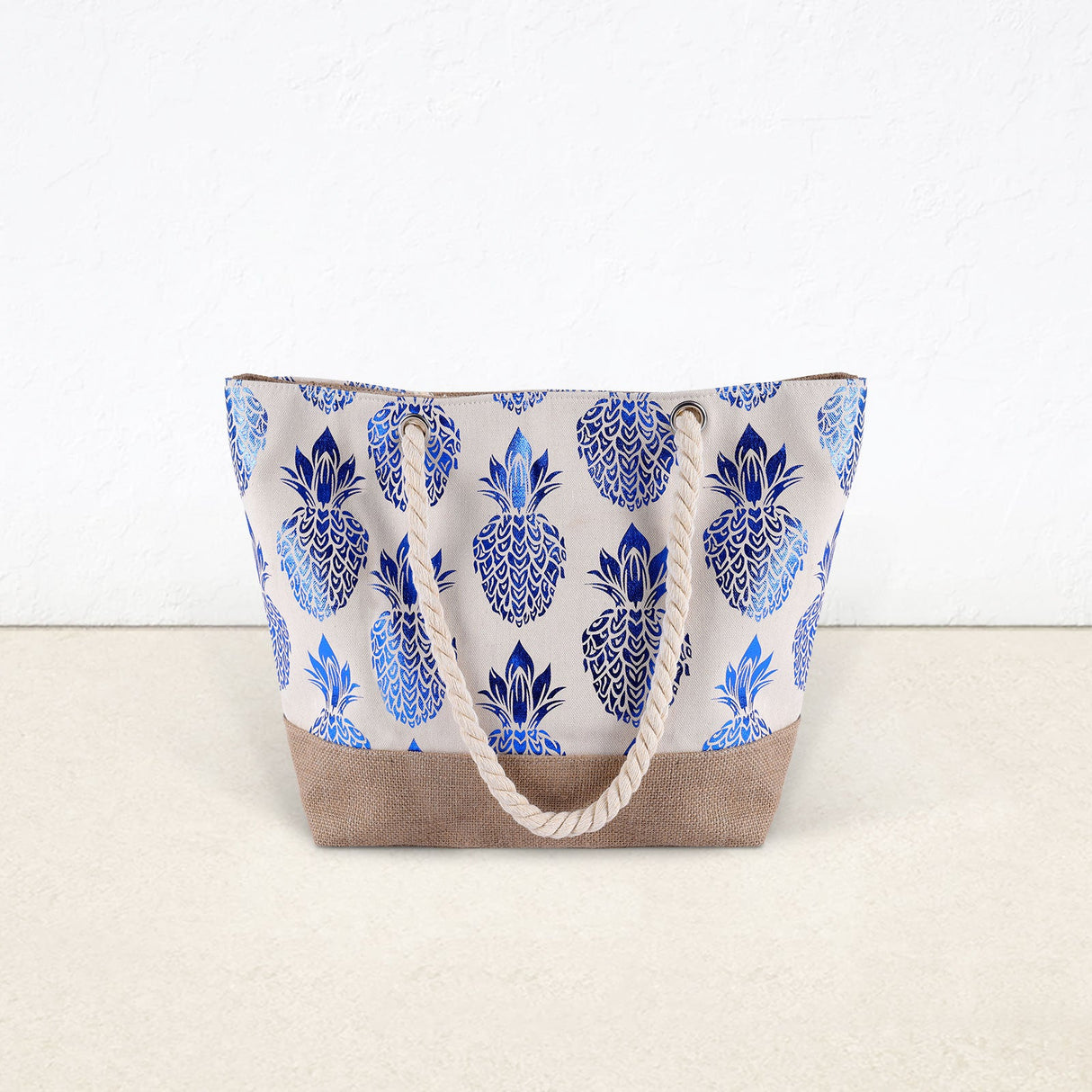 Blue Pineapple Tote Bags