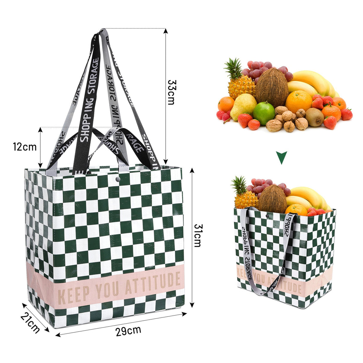 Phrase Foldable Grocery Bags