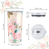 Pink Flower Insulated Tumbler