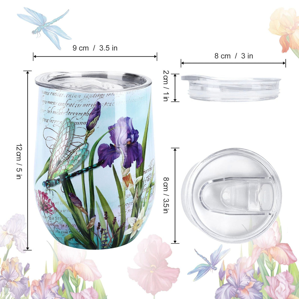 Iris Dragonflies Insulated Tumbler