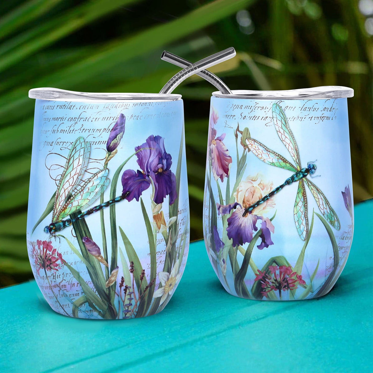 Iris Dragonflies Insulated Tumbler