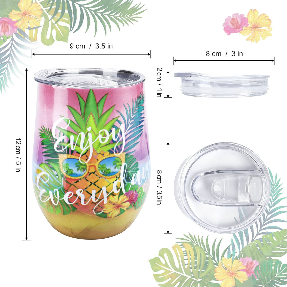 Pineapple  On Vacation Insulated Tumbler