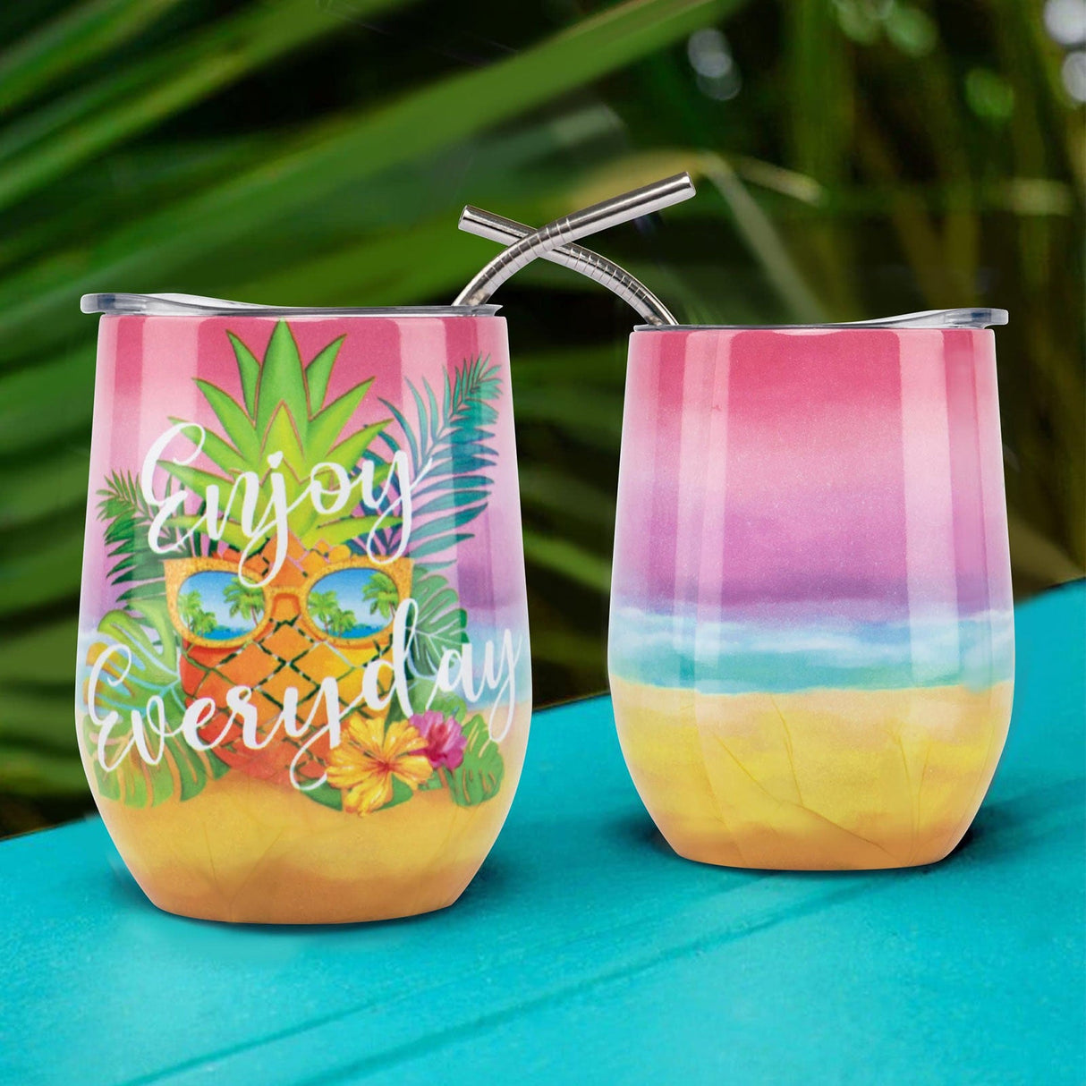 Pineapple  On Vacation Insulated Tumbler