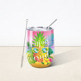 Pineapple  On Vacation Insulated Tumbler