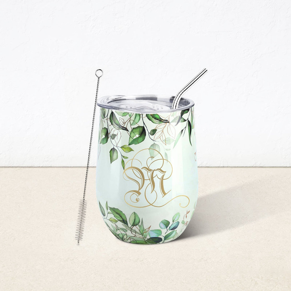 Leaves Letter M Insulated Tumbler