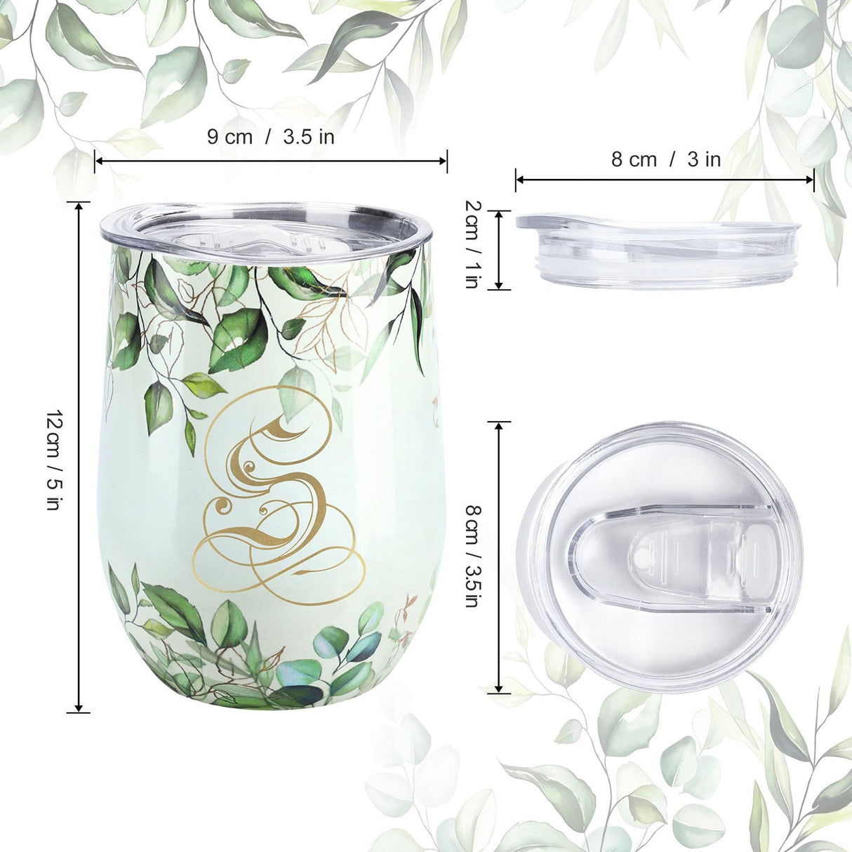 Leaves Letter S Insulated Tumbler