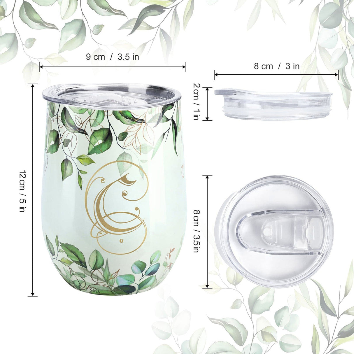 Leaves Letter C Insulated Tumbler