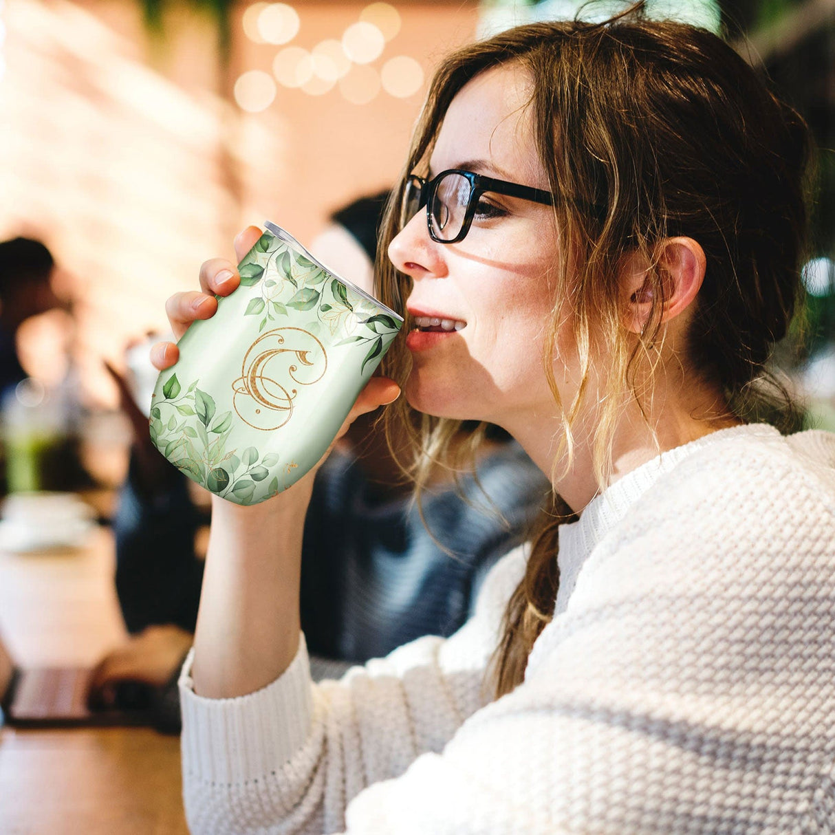 Leaves Letter C Insulated Tumbler