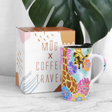 Giraffe Flowers Ceramic Coffee Mug