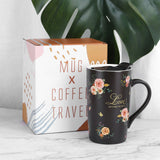 Vintage Flowers Ceramic Coffee Mug