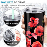 Poppy Flower Insulated Tumbler