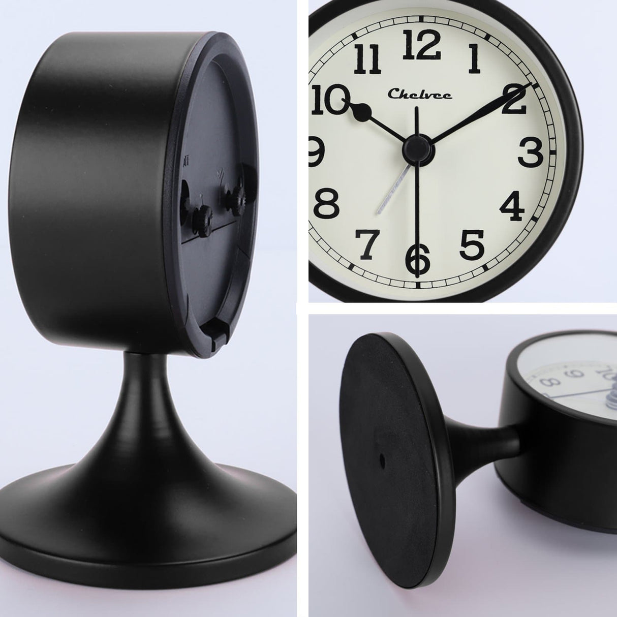 Metal Alarm Clock with Removable Stand