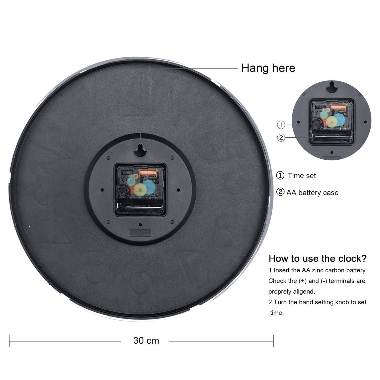 Classic 3D Numerals Wall Clock