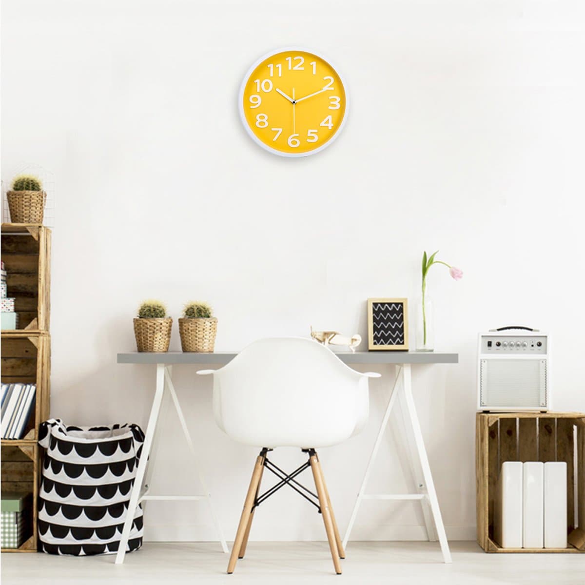 3D Large Numerals Wall Clock