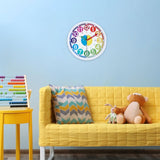 3D Numerals Rainbow Kids Wall Clock