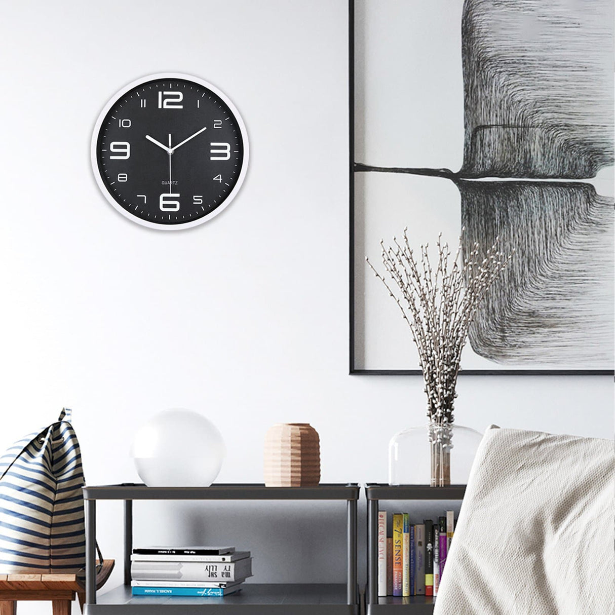 3D Large Numbers Wall Clock