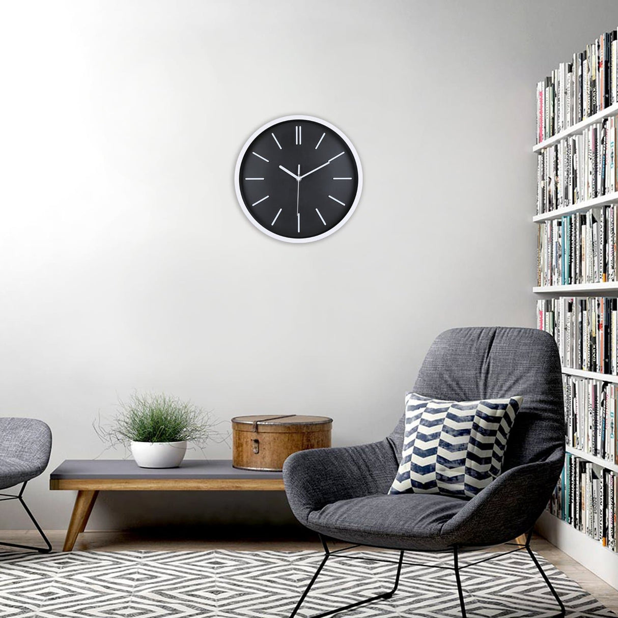 Minimalist 3D Tick Marks Wall Clock