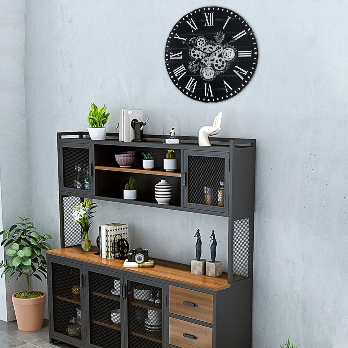 Moving Gear Wall Clock