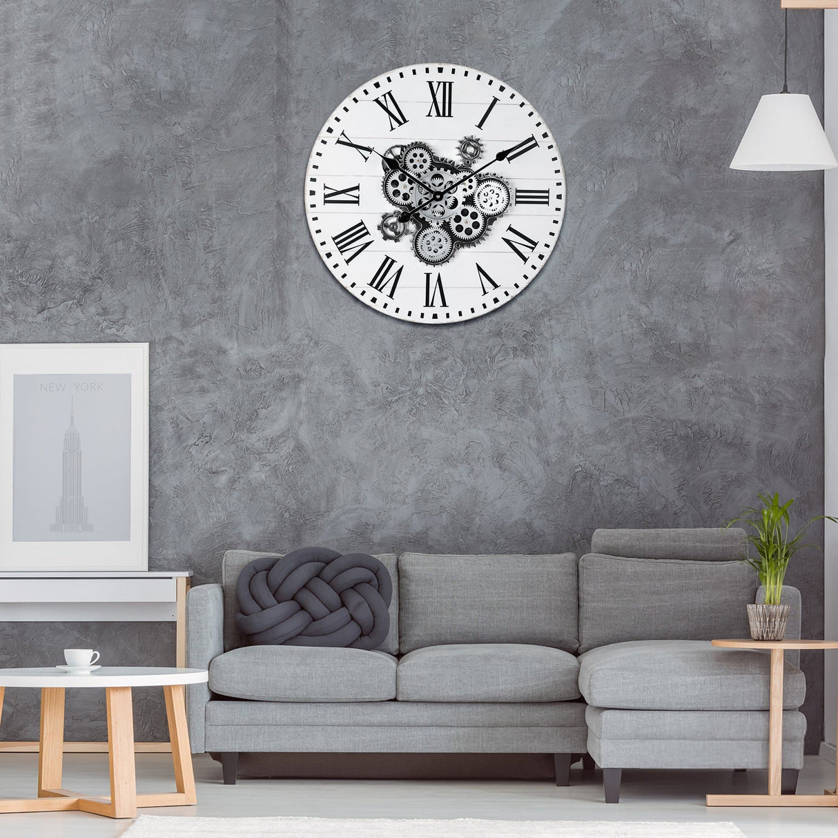 Moving Gear Wall Clock