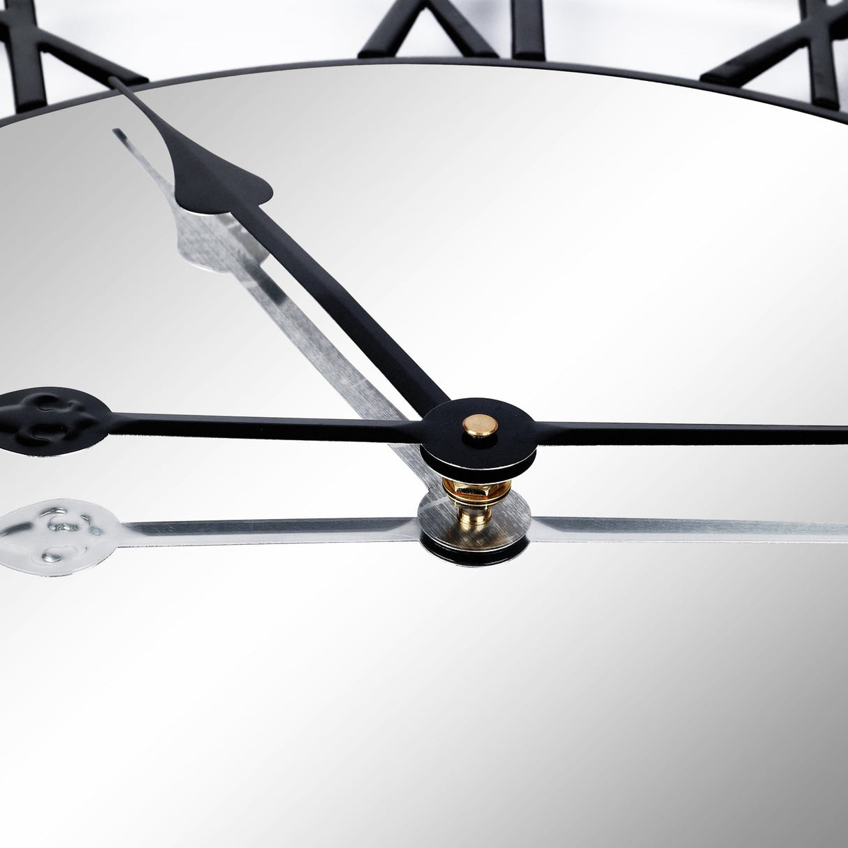 Metal Skeleton Wall Clock Black