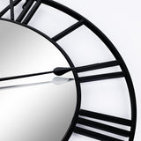 Metal Skeleton Wall Clock Black