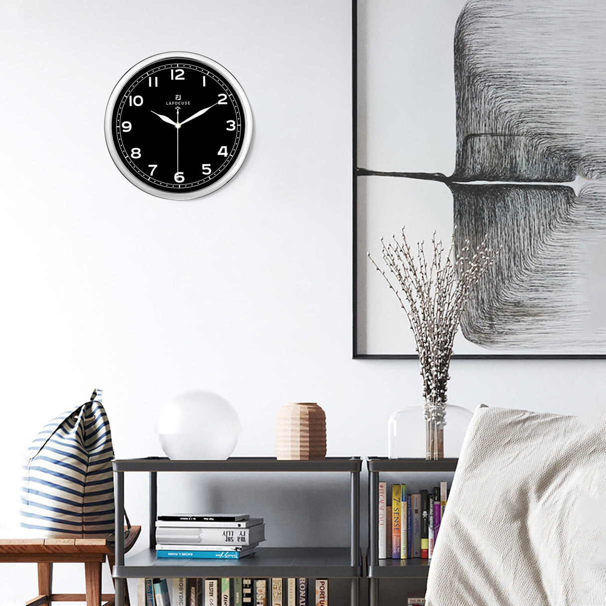Modern Arabic Numerals Wall Clock