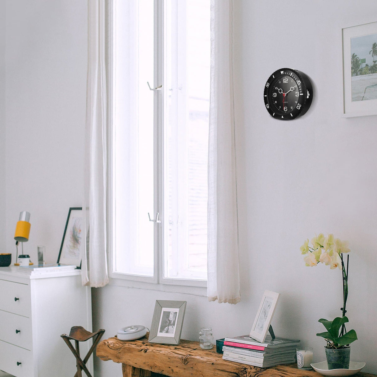 Modern Round Silent Alarm Clock