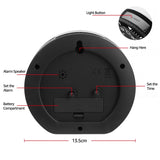 Modern Round Silent Alarm Clock