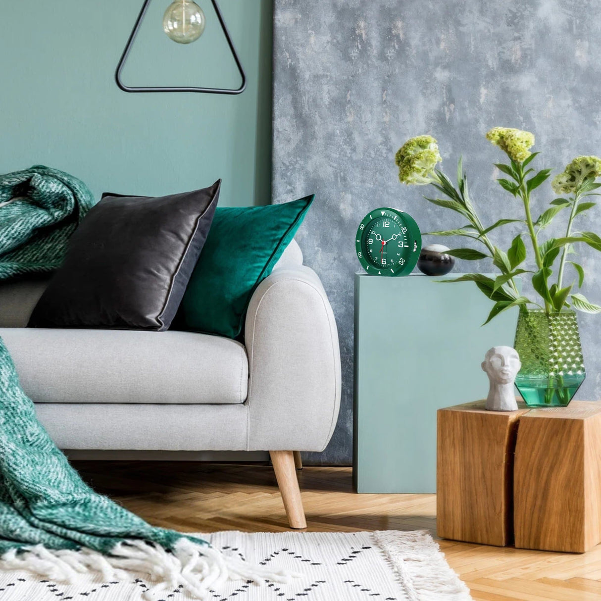 Modern Round Silent Alarm Clock