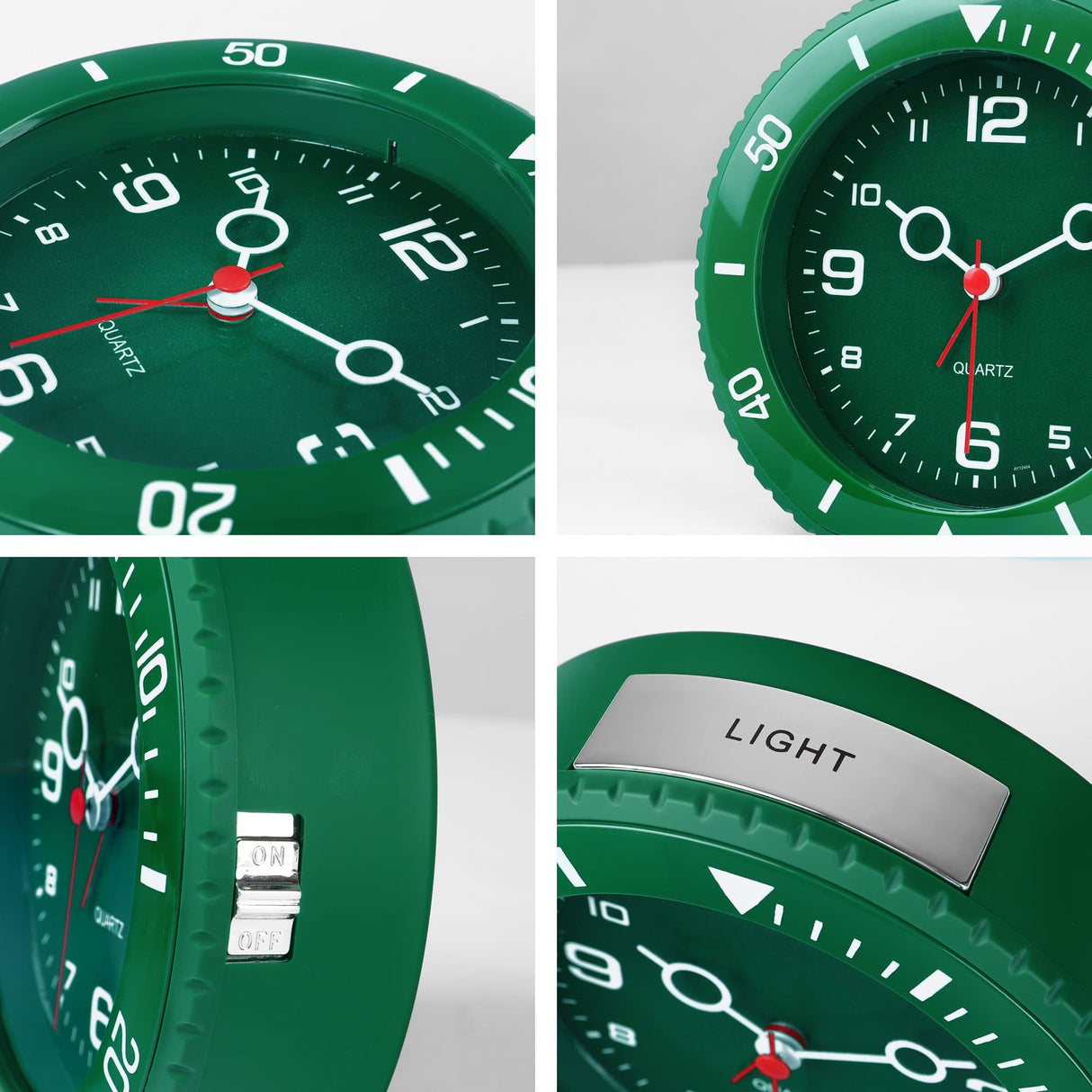 Modern Round Silent Alarm Clock