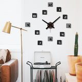 Vintage Wood Grain Gears Clock