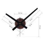 Vintage Wood Grain Gears Clock