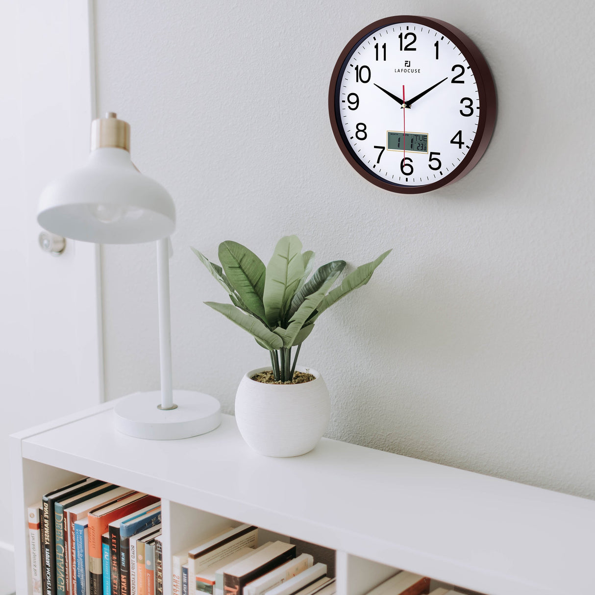 Modern Dark Brown Wall Clock