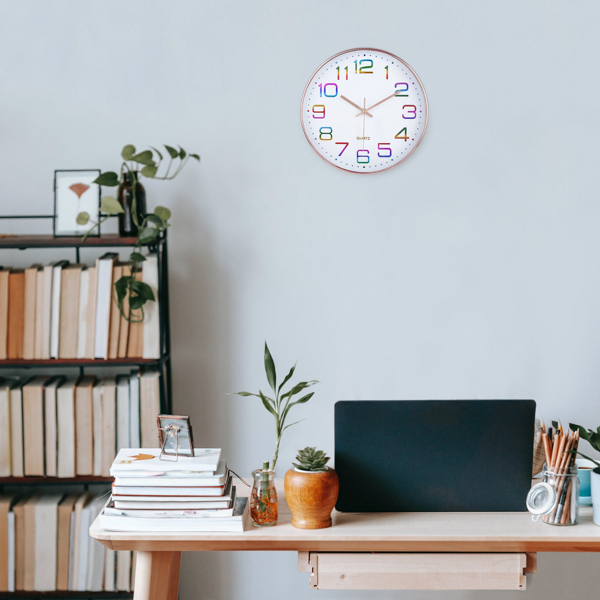 3D Rose Gold Wall Clocks