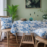 Blue White Painting Table Cover