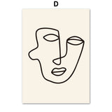 Abstract Faces Canvas