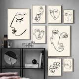 Abstract Faces Canvas