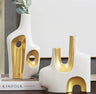 Abstract in Gold Vases