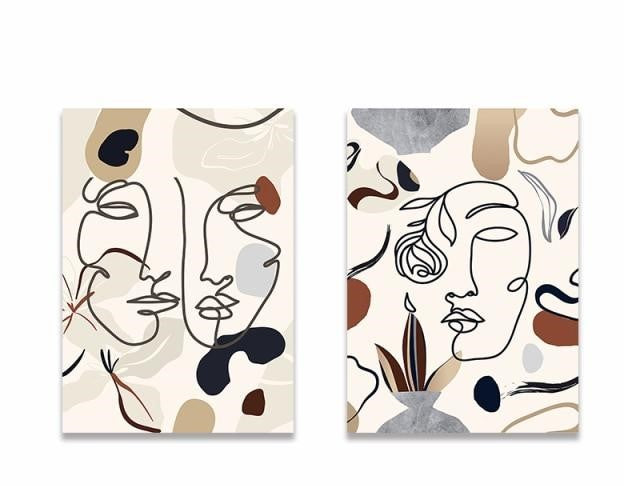 Faces in the Abstract Canvas Print