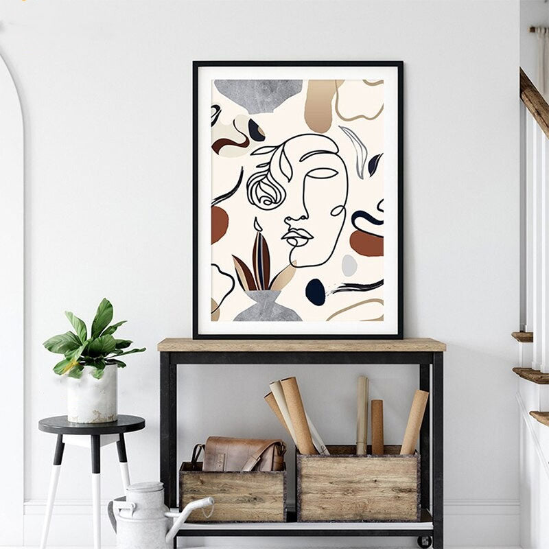 Faces in the Abstract Canvas Print