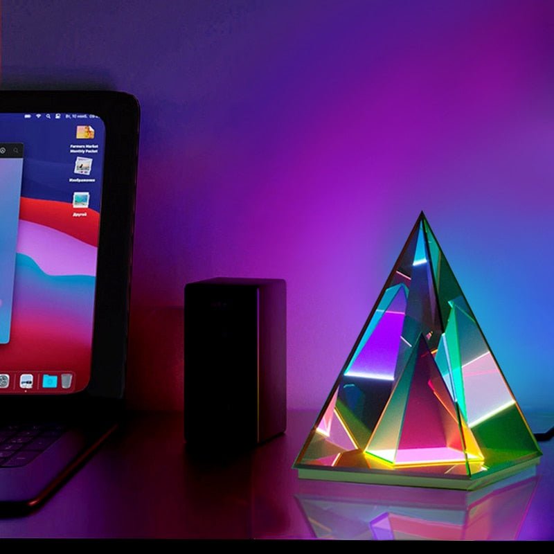 Acrylic Rgb Pyramid Lamp