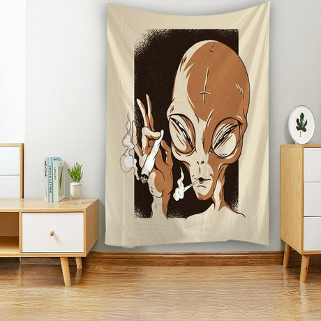 Aesthetic Alien Chilling Tapestry